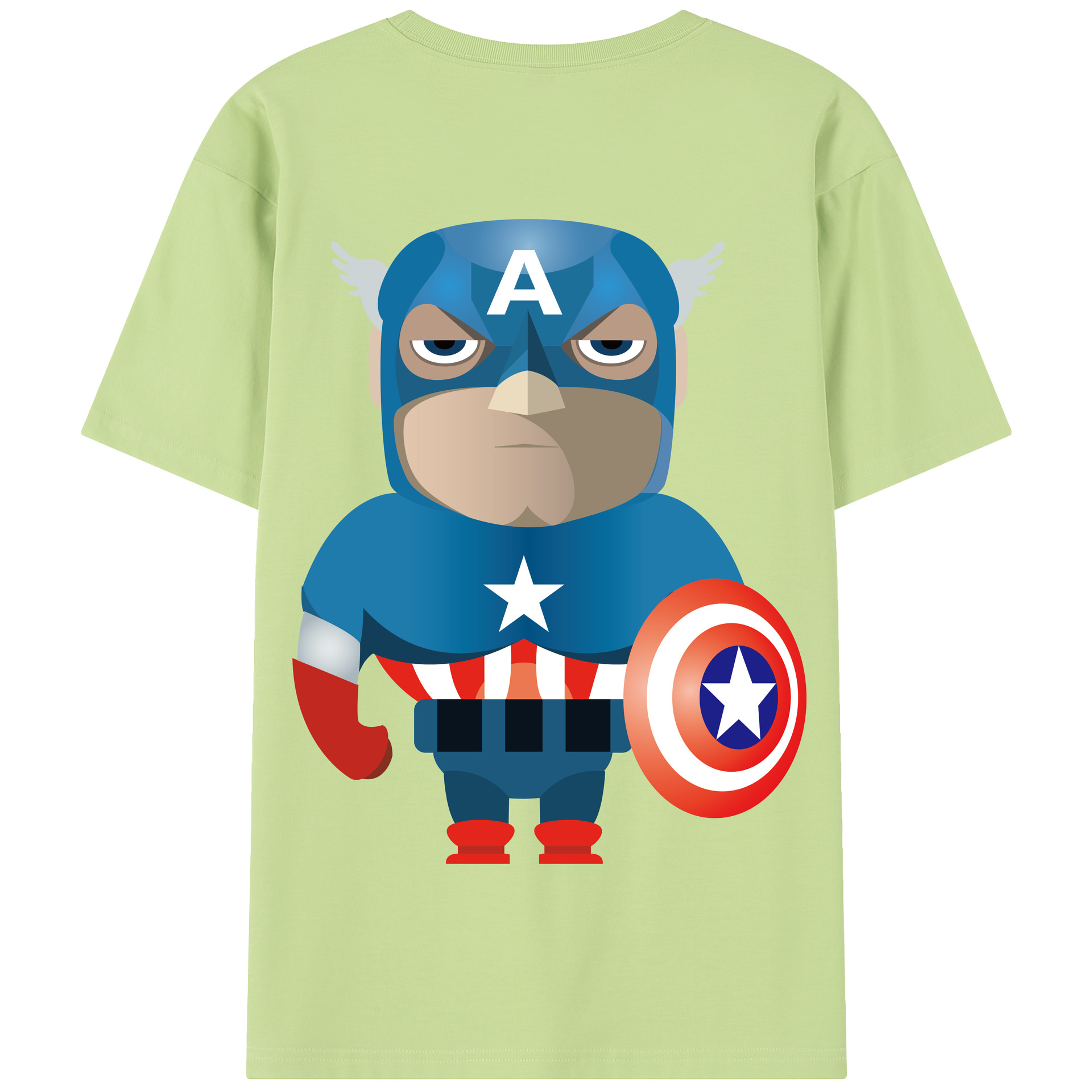 （画像用） アベンジャーズ The Avengers 綿100％半袖Tシャツ（背面プリント）